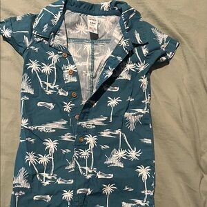 18 month Carter's Summer one piece  with White Palm Print